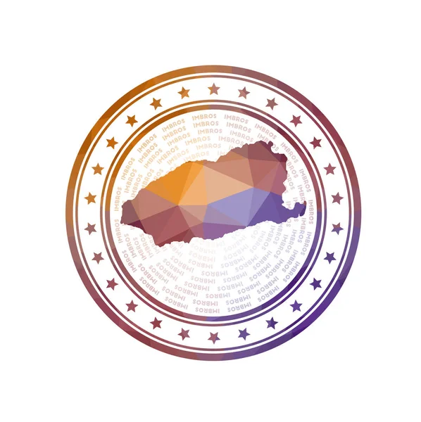 Imbros Polygonal Imbros badge Logo vectoriel tendance de l'île — Image vectorielle