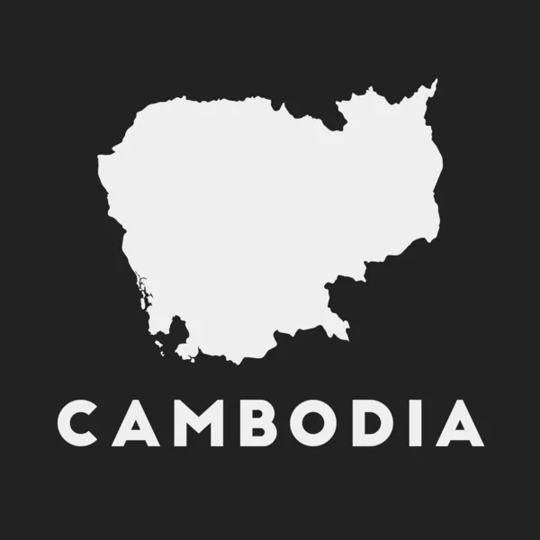 Icône Cambodge Carte du pays sur fond sombre Carte élégante du Cambodge avec le nom du pays Vector — Image vectorielle