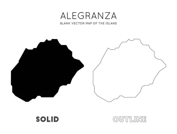 Mapa de Alegranza Mapa vectorial en blanco de las fronteras insulares de Alegranza para su vector de infografía — Archivo Imágenes Vectoriales