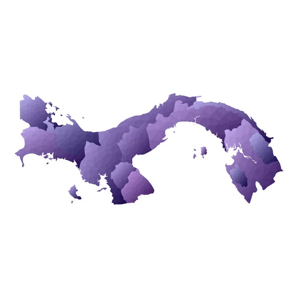 Panama map geometrischer stil land outline ekstatische violette vektorillustration — Stockvektor