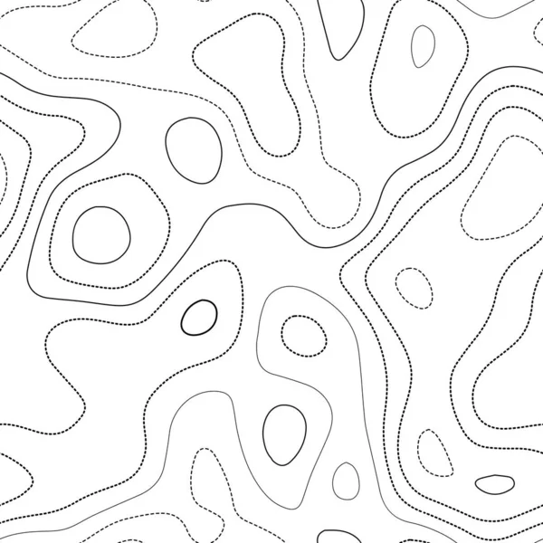 Topografía del terreno Mapa de topografía real Diseño sin costura en blanco y negro óptimo azulable — Vector de stock