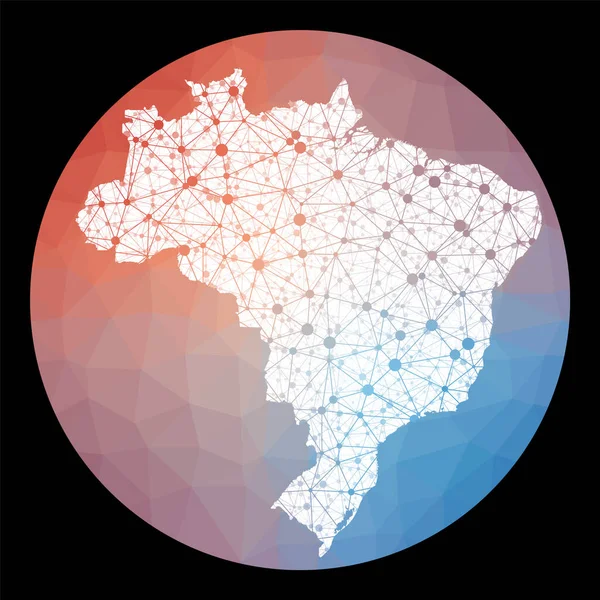 巴西低背景地图，巴西低背景地图 — 图库矢量图片