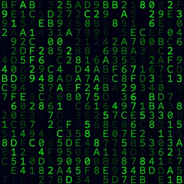 Teknik arkaplan Yeşil hexademical arkaplan Küçük boyutlu dikişsiz desen Şaşırtıcı