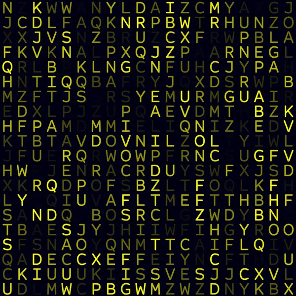 Cubierta digital Fondo alfabético relleno amarillo Patrón sin costura de pequeño tamaño Hermoso vector — Vector de stock