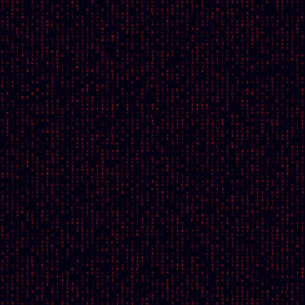 Digitální vzor Červeně vyplněné hexademické bezešvé vzor Úhledné pozadí Úhledné vektorové ilustrace — Stockový vektor