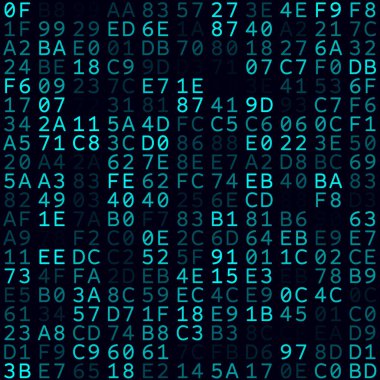 Soyut Matrix arkaplanı Cyan hexademical çiftler arka plan Küçük boyutlu dikişsiz desen