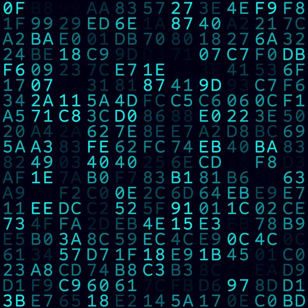 Аннотация Matrix background Cyan filled hexademical pairs background Small sized seamless pattern — стоковый вектор