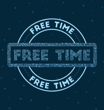 Boş zaman Parlayan Yuvarlak Rozet Ağ stili geometrik zaman etiketi uzay vektöründe