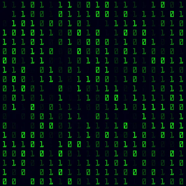 Digitaler Hintergrund Grün gefüllte binäre nahtlose Muster Erstaunlicher Hintergrund Ansprechender Vektor — Stockvektor
