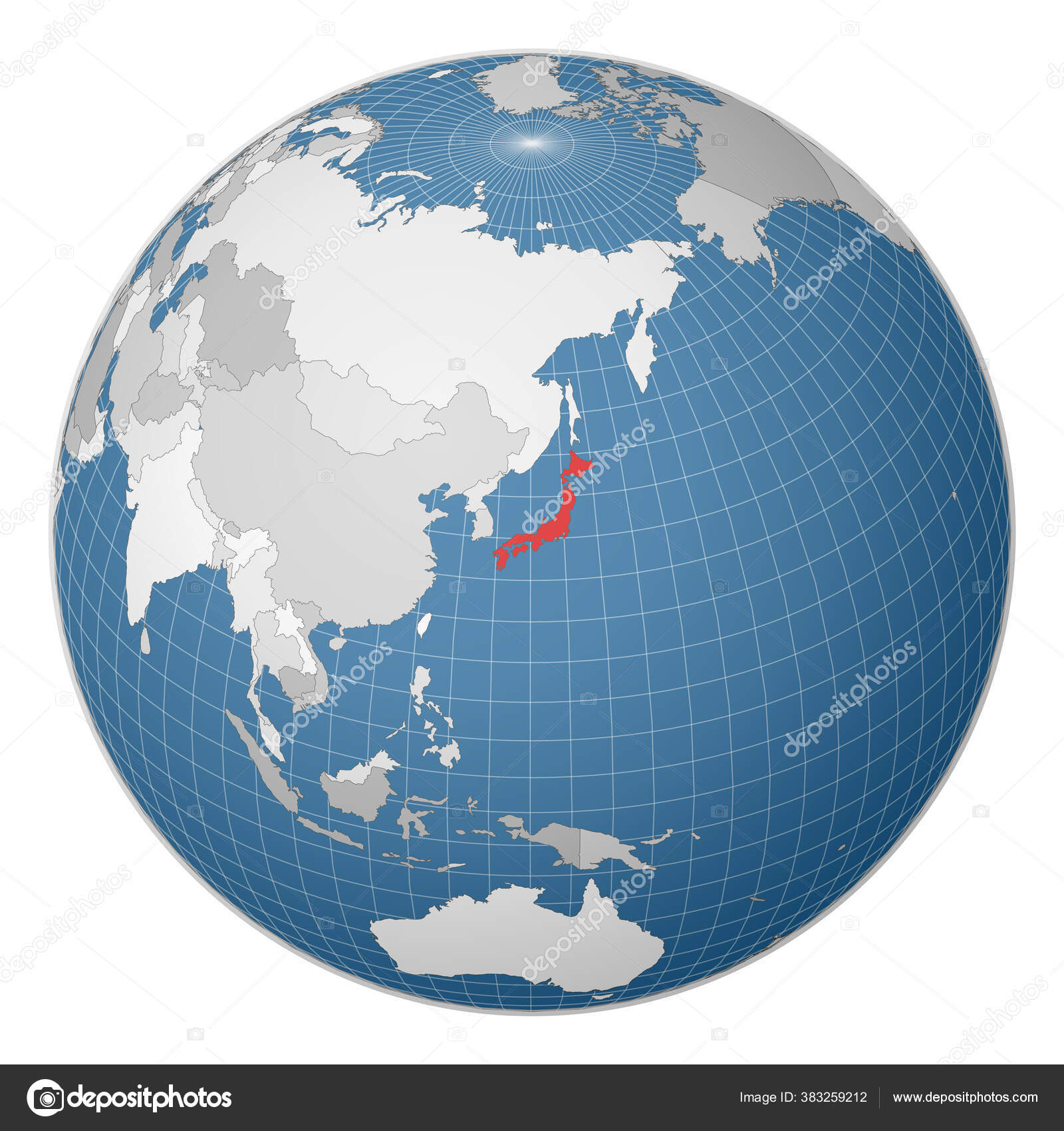 日本を中心とした球世界地図上に緑の色で強調された国衛星世界 ストックベクター C Gagarych 日本を中心とした球世界地図上に緑の色で強調された国衛星世界 ストックベクター C Gagarych