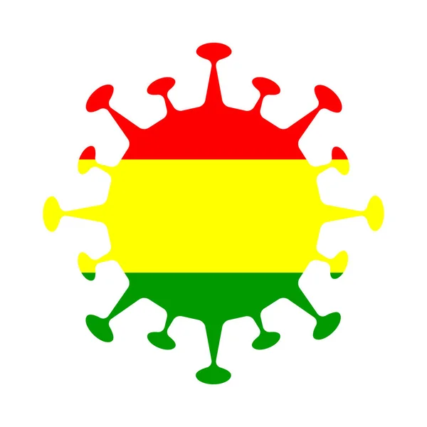Flagge von Bolivien in Virusform — Stockvektor