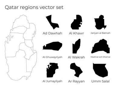 Qatar Region Map Free Vector Eps Cdr Ai Svg Vector Illustration Graphic Art