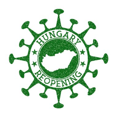 Macaristan, Pul Yeşil 'in yeniden açılmasından sonra Macaristan Haritası ile ülkenin yuvarlak rozetini açtı