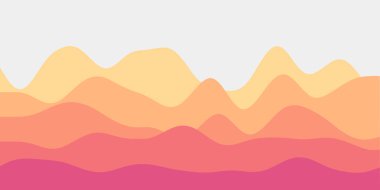 Soyut pembe tepeler arka plan Renkli dalgalar vektör illüstrasyonu