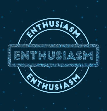 ENTHUSIASM Parlak Rozet Ağ stili Geometrik ENTHUSIASM damgası