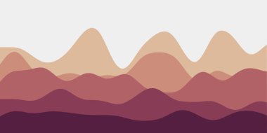 Soyut sarı kahverengi tepeler arkaplan renkli dalgalar güzel vektör çizimleri