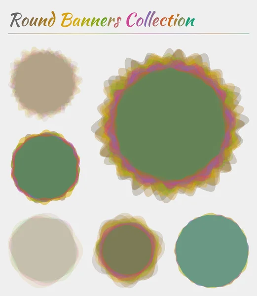 Цветные круглые абстрактные формы Круглые фоны в красочных цветах — стоковый вектор
