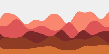 Soyut kırmızımsı tepeler arka plan Renkli dalgalar Müthiş vektör çizimi