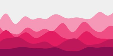 Soyut pembe tepeler arka plan Renkli dalgalar Parlak vektör çizimi