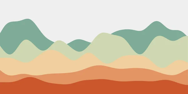 Resumen azul anaranjado colinas fondo Ondas coloridas vector moderno ilustración — Vector de stock
