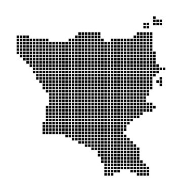 Yeşil Ada Tayvan haritası Yeşil Ada Tayvan 'ın noktalı stili ile dolu
