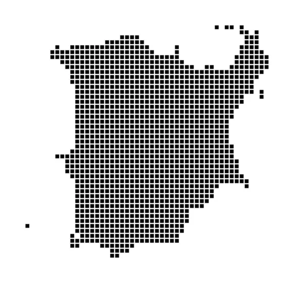Ko Samui carte Carte de Ko Samui en pointillés Les frontières de l'île remplies de rectangles pour votre — Image vectorielle