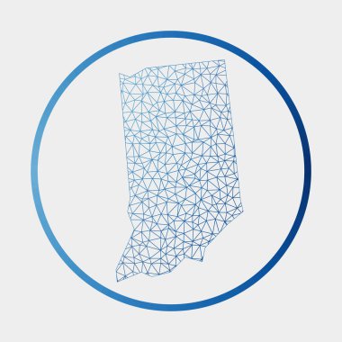 Indiana ikon Ağı ABD Yuvarlak Indiana haritası gradyan halka teknolojisi ile imzaladı