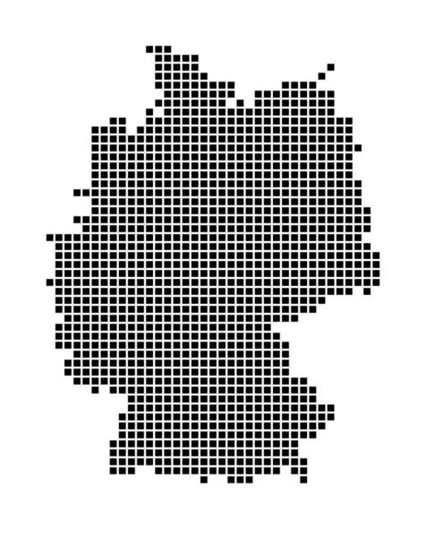 Deutschland Karte von Deutschland im punktierten Stil Grenzen des Landes gefüllt mit Rechtecken für Ihre — Stockvektor