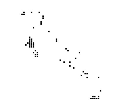 Bahamalar Haritası Noktalı Stil Haritası Ülkenin Kenarları Dikdörtgenlerle dolu