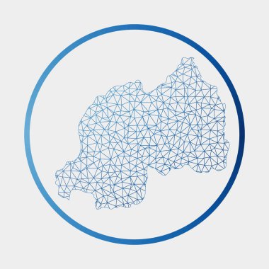 Ruanda 'nın ülke haritası Round Rwanda' nın gradyan halka teknolojisi İnternet tablosu