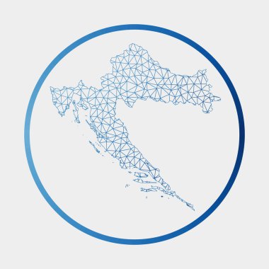 Hırvatistan 'ın Hırvatistan Yuvarlak Ağ haritası gradyan halka teknolojisiyle imzalandı