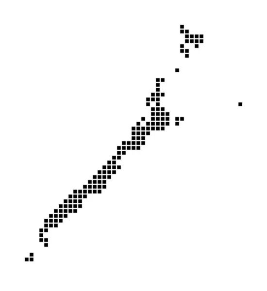 Палаванська мапа Палавану в пунктирному стилі Межі острова заповнені прямокутниками для Вашого — стоковий вектор