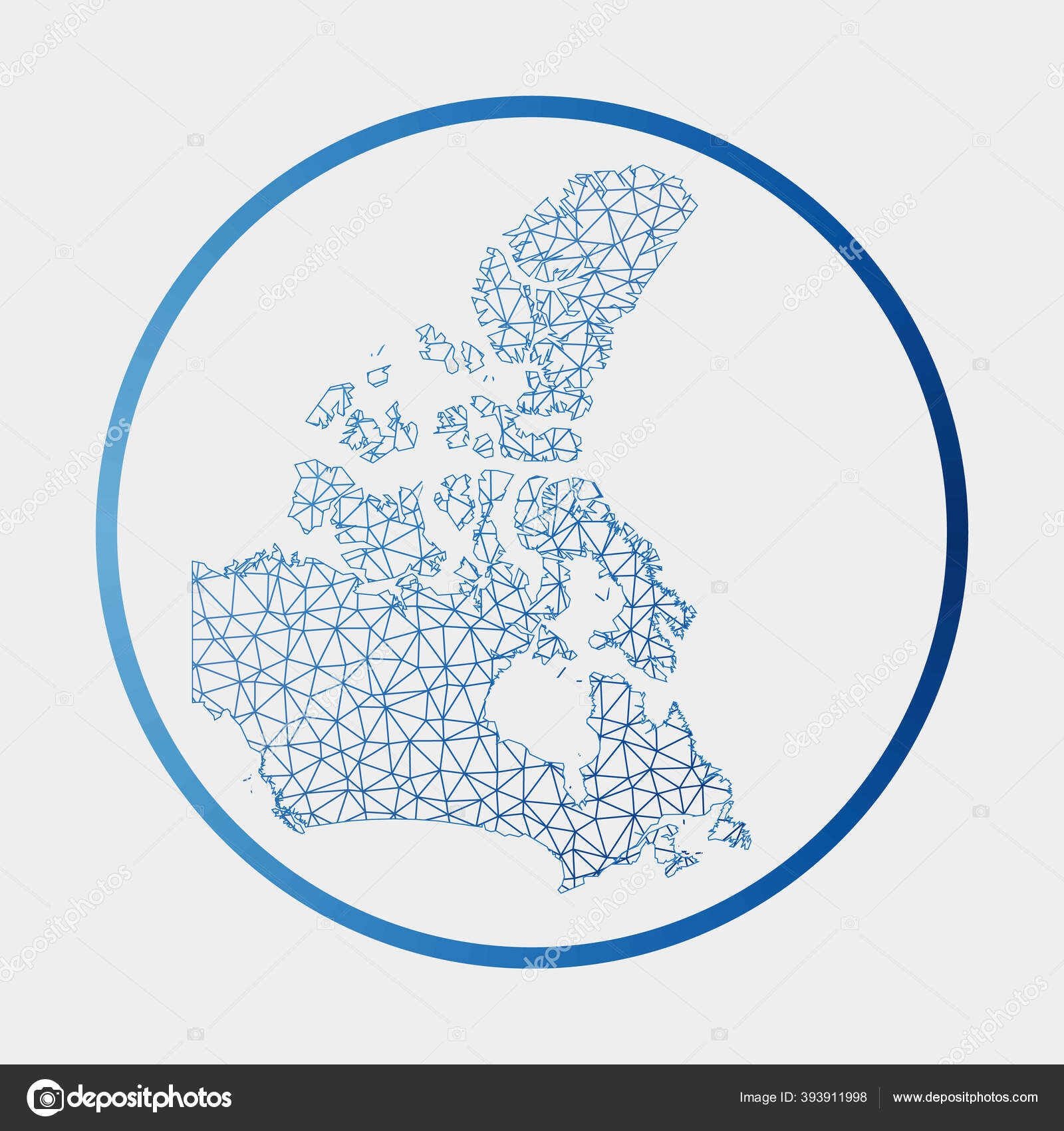 Peta Kanada Ikon Jaringan Negara Round Canada Ditandai Dengan Gradien Cincin Internet Teknologi Stok Vektor C Gagarych 393911998