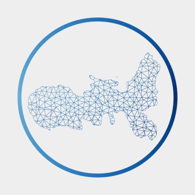 Elba simgesi Ada Ağı haritası Round Elba işareti gradyan halka teknolojisi İnternet ile