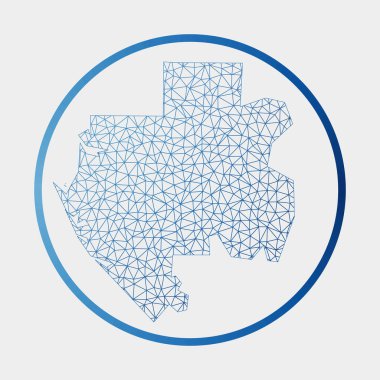 Gabon simgesi ülke haritası Round Gabon gradient ring Technology internet ile imzaladı