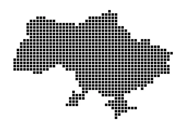 Carte de l'Ukraine Carte de l'Ukraine en pointillés Frontières du pays rempli de rectangles pour votre — Image vectorielle