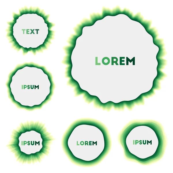 Coleção de logotipos redondos Fundos circulares surpreendentes Ilustração vetorial atraente — Vetor de Stock