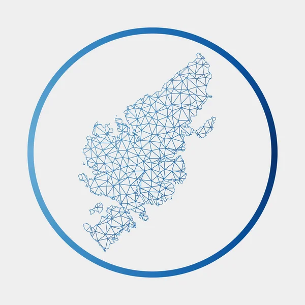 Ícone de Lewis e Harris Mapa de rede da ilha Rodada Lewis e Harris assinam com anel gradiente — Vetor de Stock