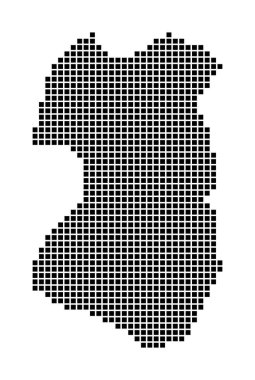 Tenggol Adası haritası Tenggol Adası 'nın noktalı stiliyle adanın sınırlarıyla dolu.