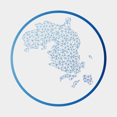 Bintan Adası İkon Ağı Ağ Haritası Bintan Adası çevresindeki eğimli halka işareti