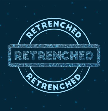 Alınan Parlayan yuvarlak rozet Ağ biçimi geometrik silinmiş pul uzay vektöründe