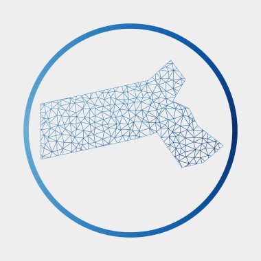 Massachusetts simge Ağ haritası ABD Yuvarlak Massachusetts gradyan halka ile imzalayın