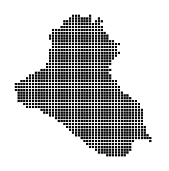 Mapa Irácké republiky Mapa Irácké republiky v tečkovaném stylu Hranice země plné — Stockový vektor