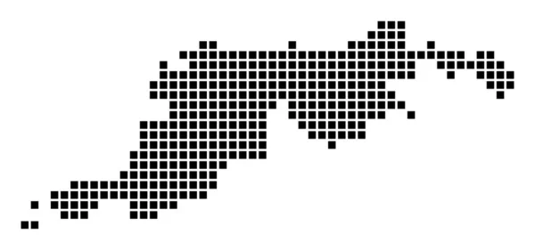 Mappa di Tortola Mappa di Tortola in stile punteggiato Frontiere dell'isola piene di rettangoli per il tuo — Vettoriale Stock