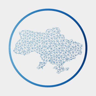Ukrayna 'nın Ukrayna Çevresi Ağ haritası gradyan halka teknolojisiyle imzalandı