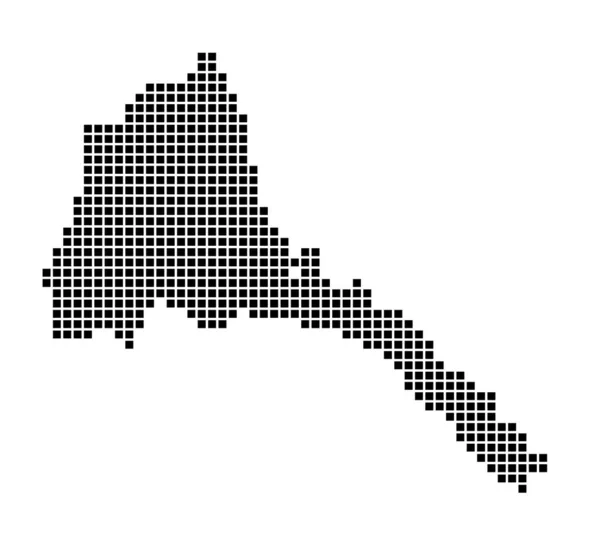 Mapa de Eritrea Mapa de Eritrea en estilo punteado Fronteras del país llenas de rectángulos para su — Archivo Imágenes Vectoriales