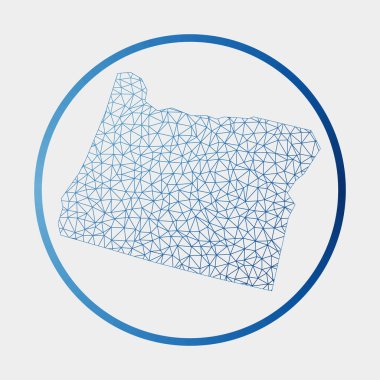 Oregon ikon Ağı ABD Round Oregon haritası gradyan halka teknolojisi ile işaret