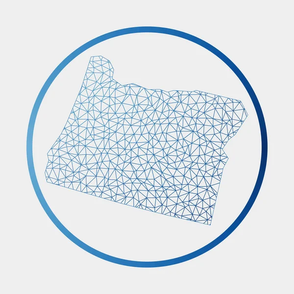Oregon ikon Ağı ABD Round Oregon haritası gradyan halka teknolojisi ile işaret