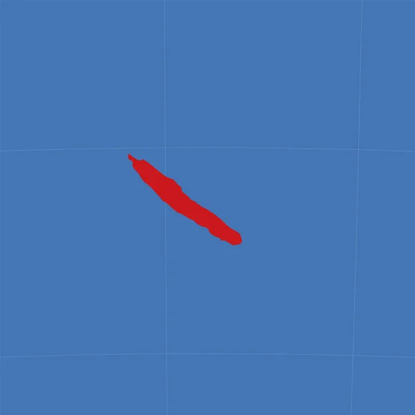 Forme de la Nouvelle-Calédonie dans le contexte des pays voisins Pays souligné avec la couleur rouge sur — Image vectorielle
