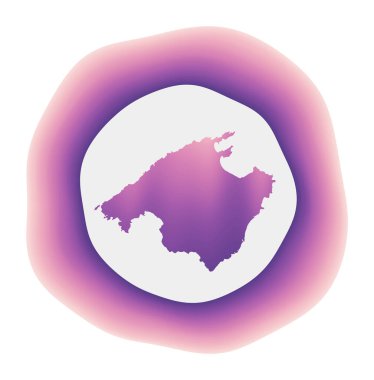 Adanın Mayorka simgesi Renkli gradyan logosu Mor Kırmızı Mayorka yuvarlak işareti